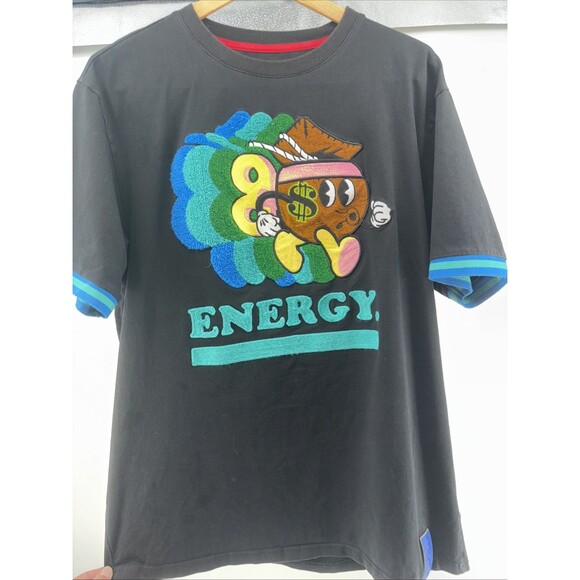 Frost Originals Men's T-Shirt ENERGY Black Size XL Embroidered - Picture 10 of 11